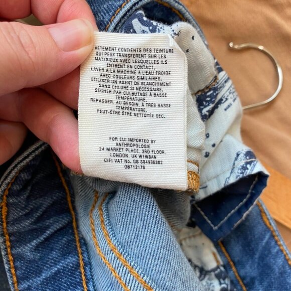 Anthropologie Pilcro High Rise Flare Jeans Raw Hem Size 29 - Picture 9 of 9